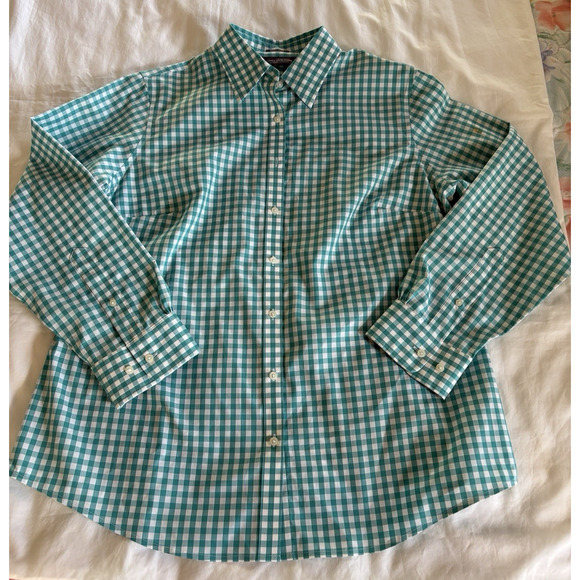 Jones New York Signature Women's Size-Large, green Print Long Sleeve - Picture 11 of 15